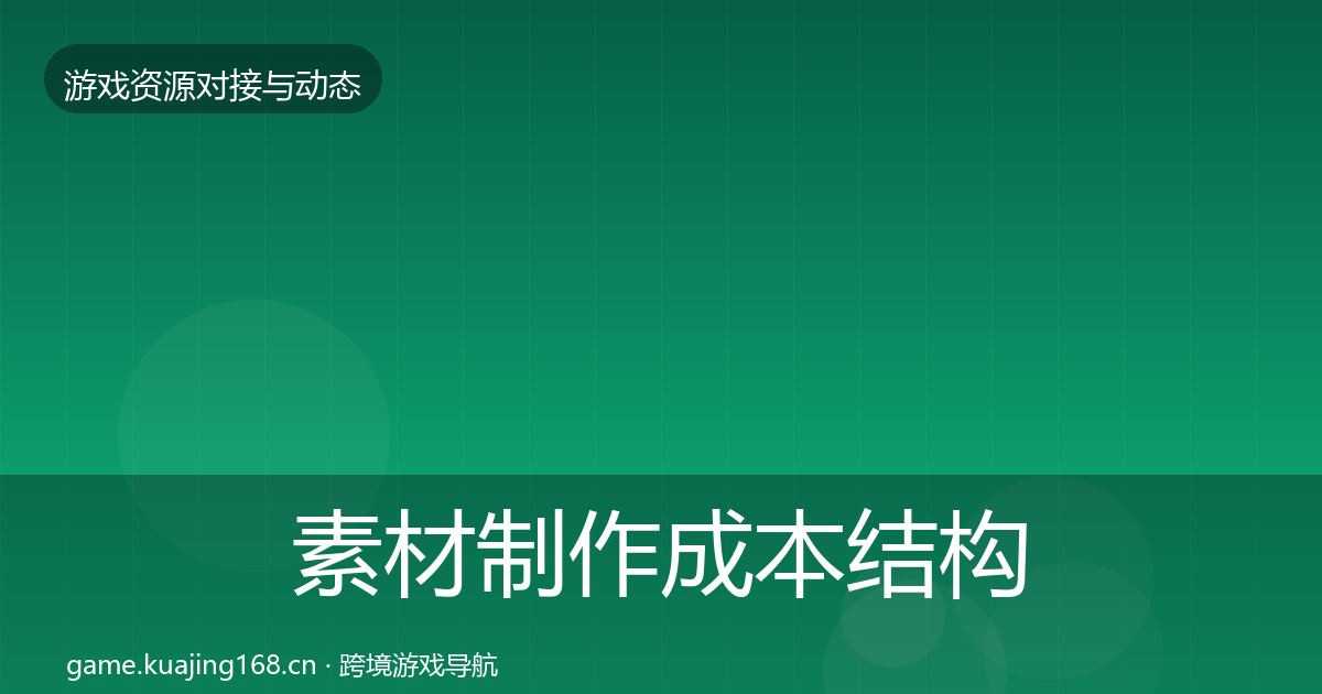 素材制作成本结构分析全指南：2026年