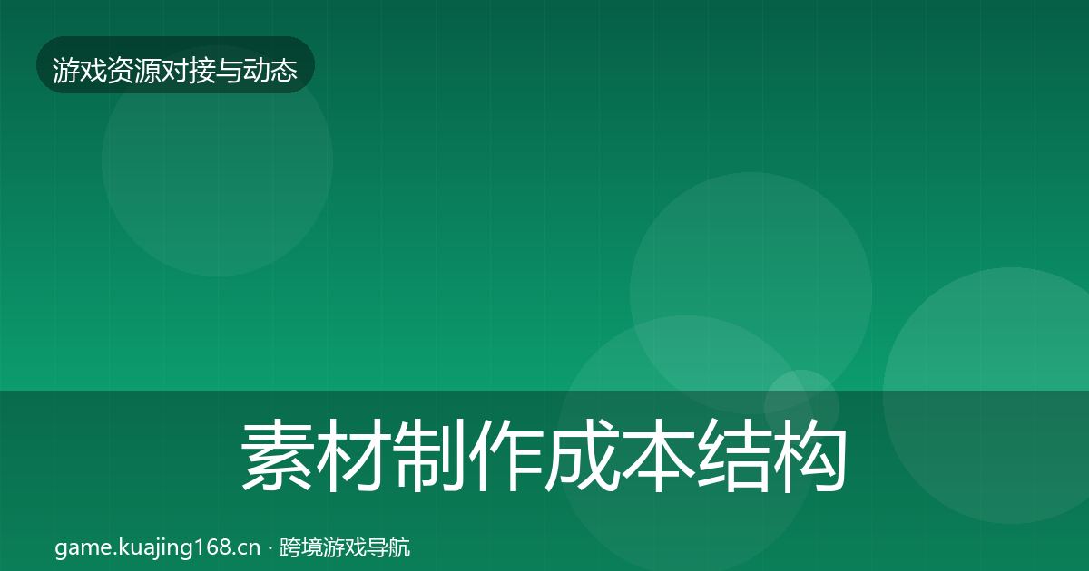 素材制作成本结构分析全指南：全面