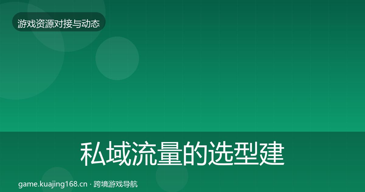 私域流量的选型建议（2027年）