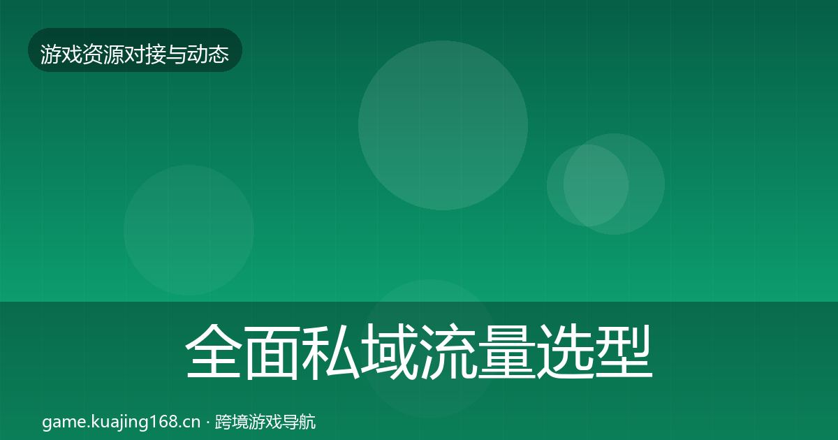 全面私域流量选型建议