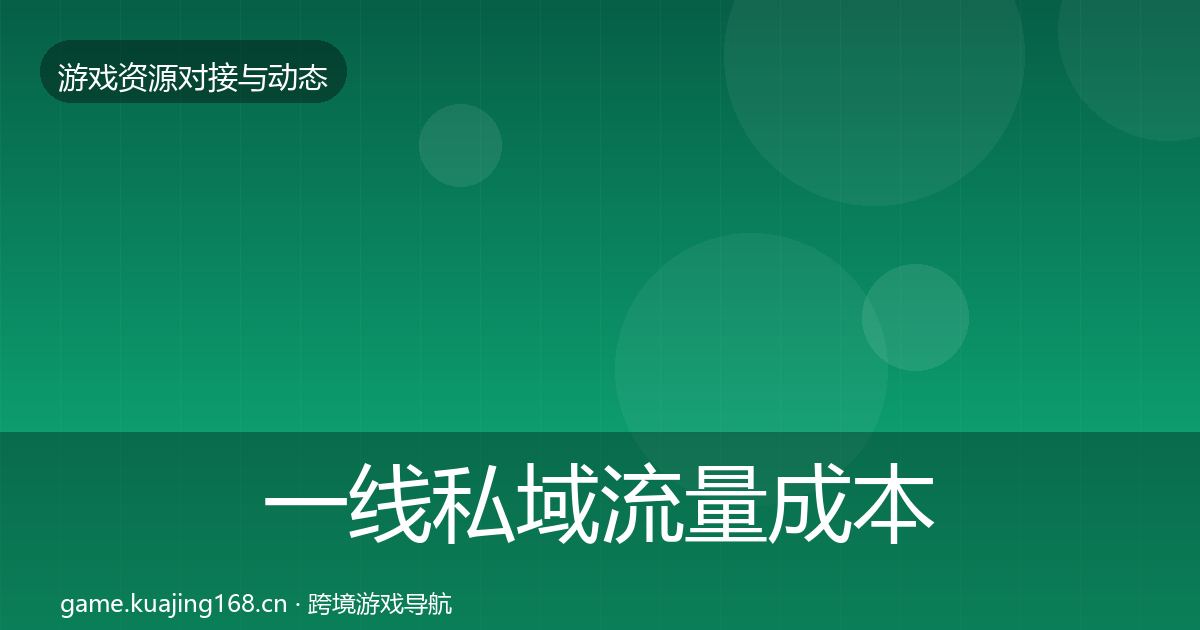 一线私域流量成本结构分析