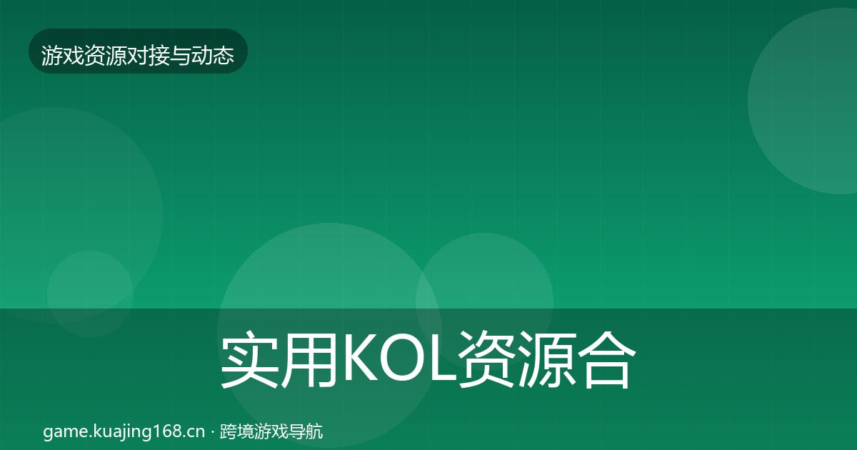 实用KOL资源合作案例