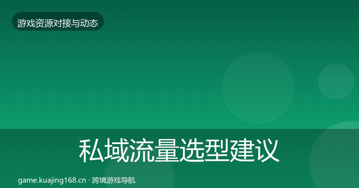 私域流量选型建议要点梳理·第60篇