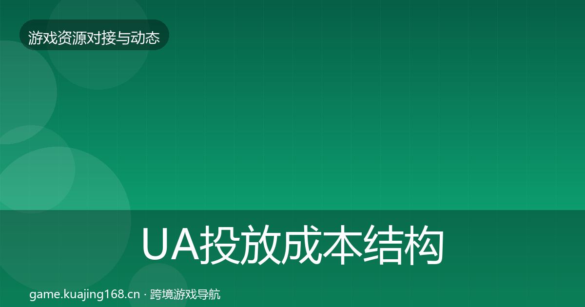 UA投放成本结构分析入门到进阶·第69篇