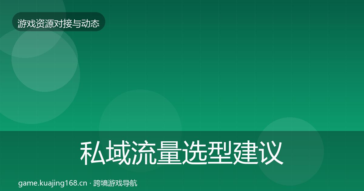 私域流量选型建议要点梳理·第340篇
