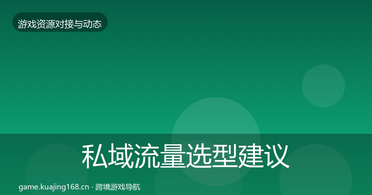 私域流量选型建议要点梳理·第420篇