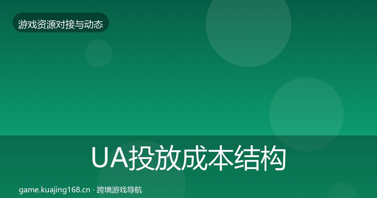 UA投放成本结构分析入门到进阶·第469篇