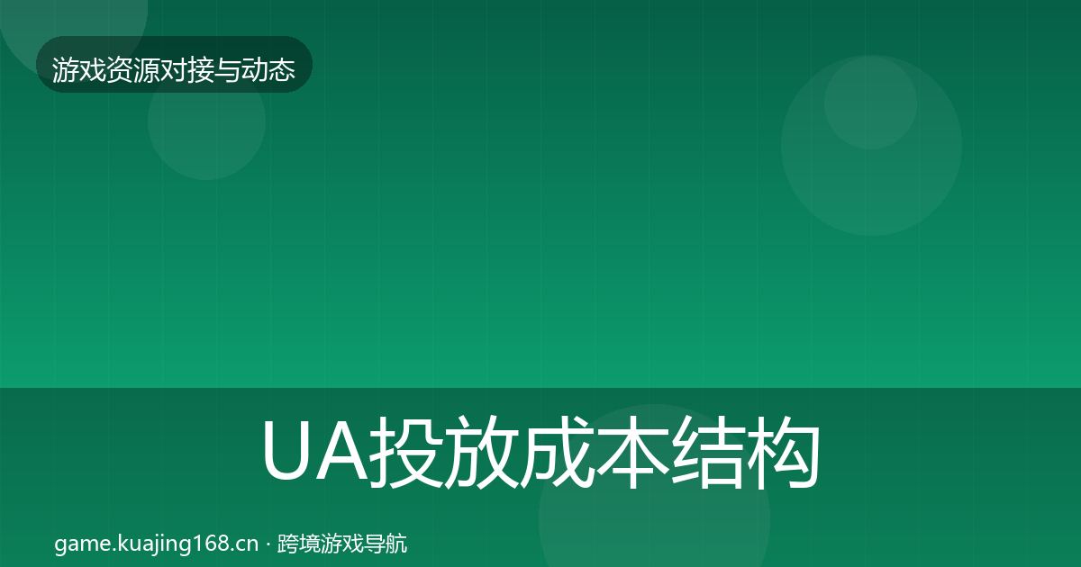 UA投放成本结构分析入门到进阶·第509篇