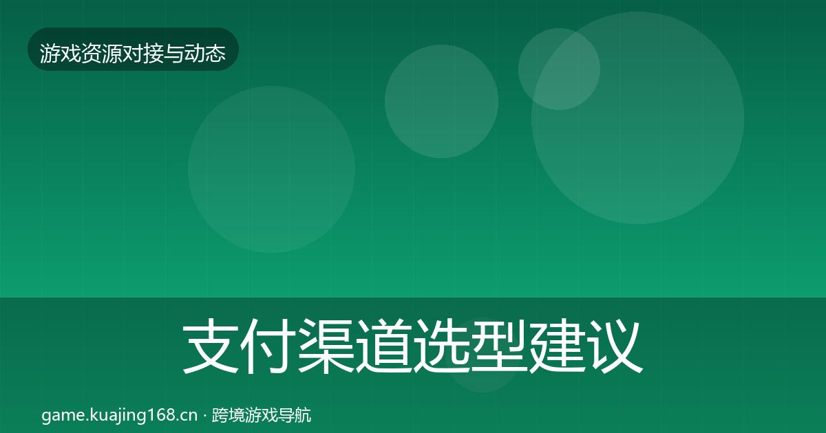 支付渠道选型建议全攻略·第538篇