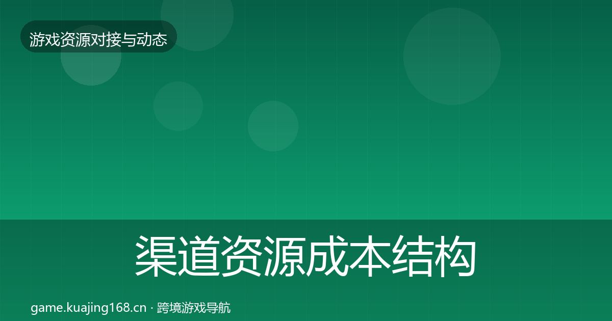 渠道资源成本结构分析实践指南·第546篇