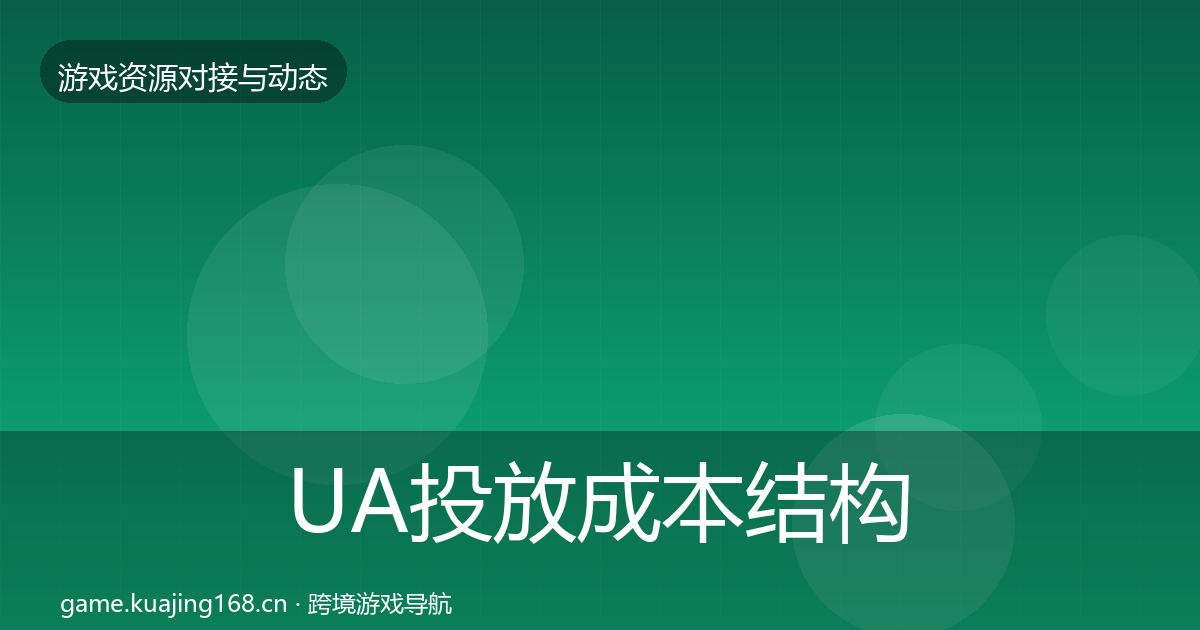 UA投放成本结构分析入门到进阶·第549篇