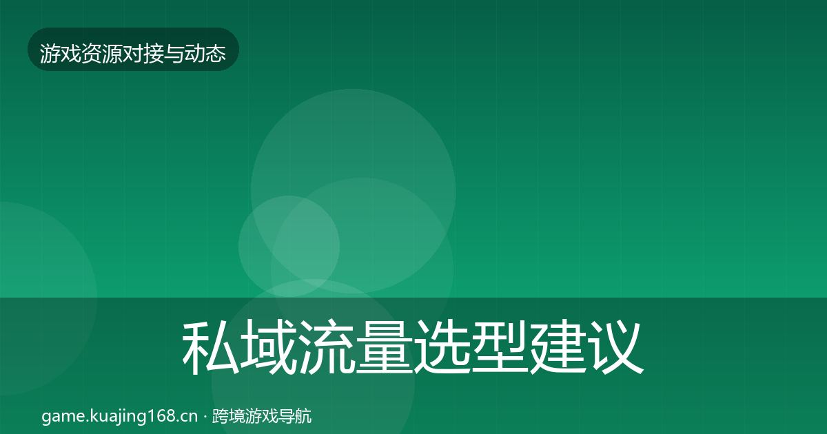 私域流量选型建议要点梳理·第580篇