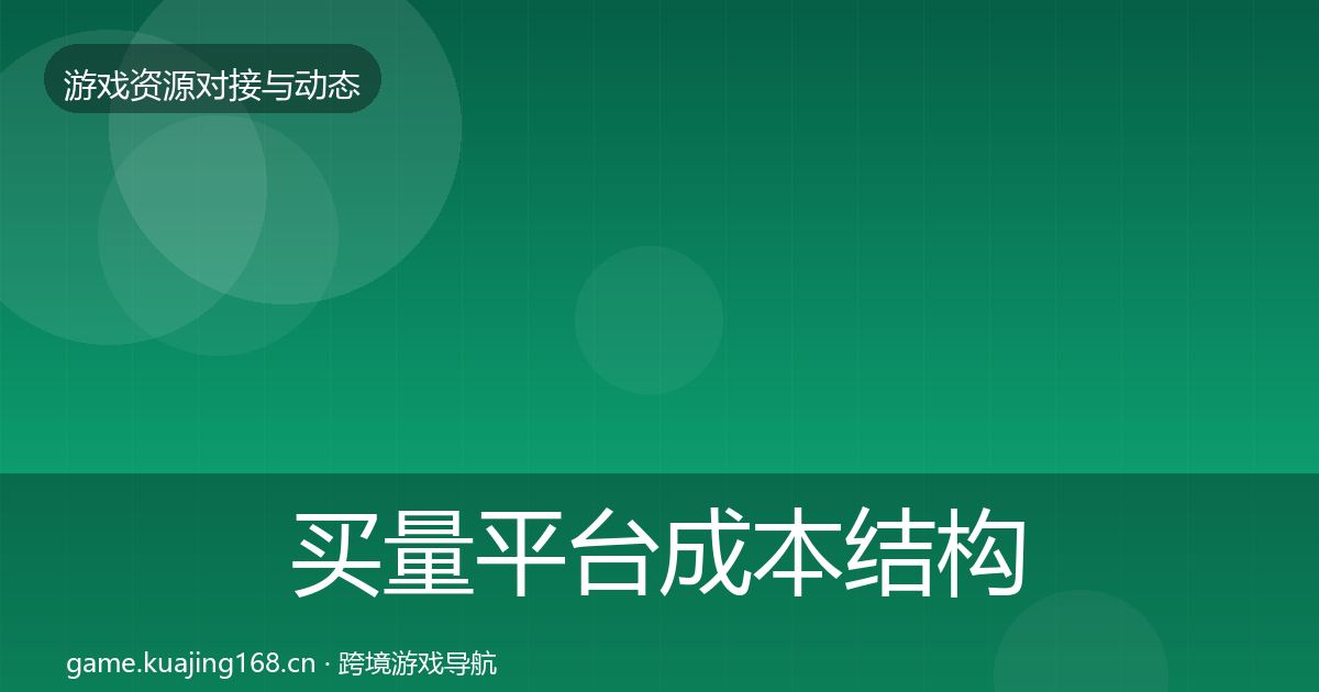 买量平台成本结构分析要点梳理·第586篇
