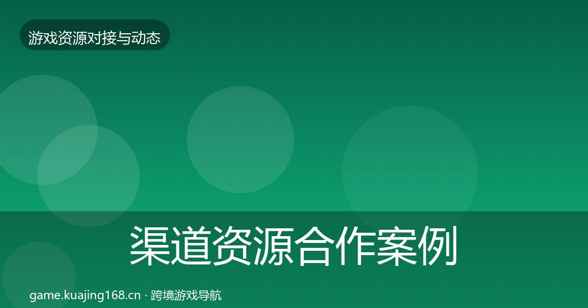渠道资源合作案例实践指南·第591篇