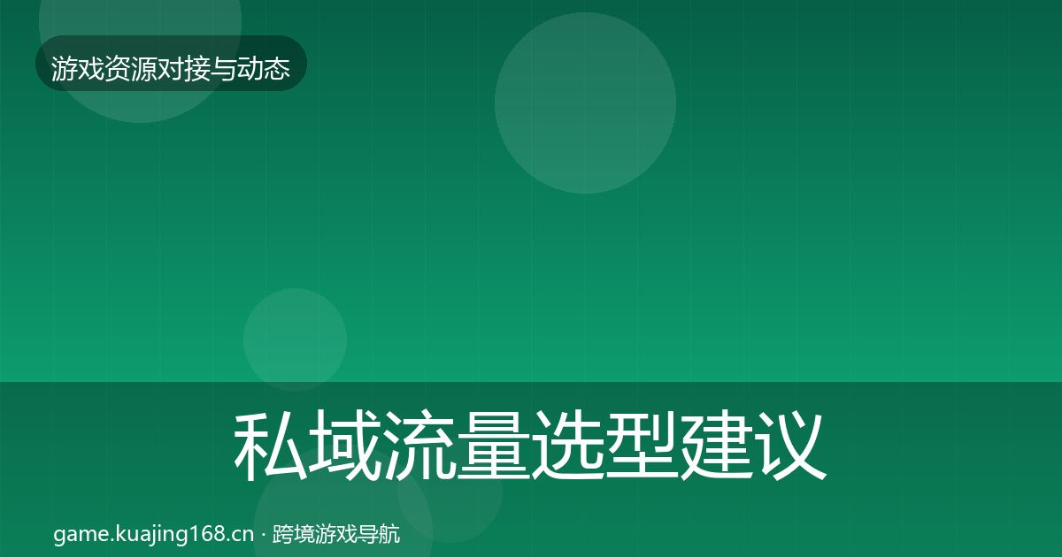 私域流量选型建议要点梳理·第620篇