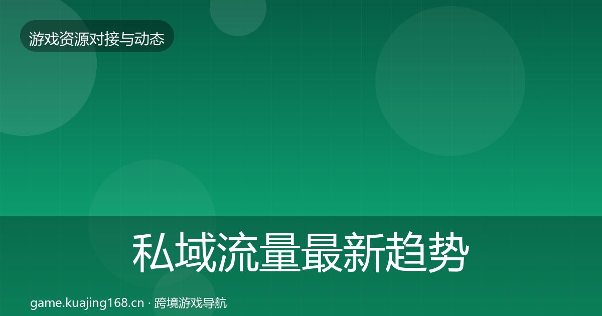 私域流量最新趋势要点梳理·第680篇