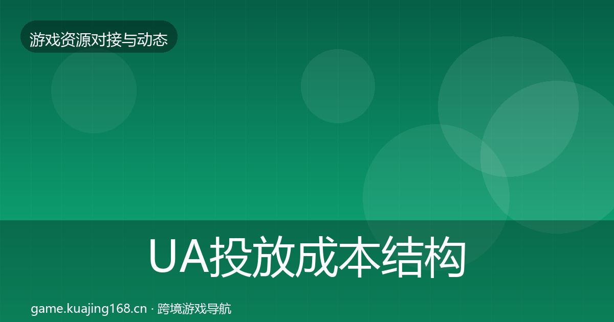 UA投放成本结构分析入门到进阶·第869篇