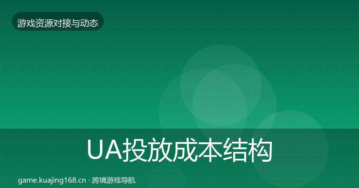 UA投放成本结构分析入门到进阶·第909篇