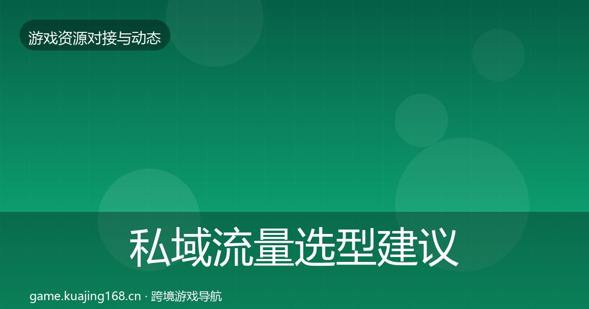 私域流量选型建议要点梳理·第940篇