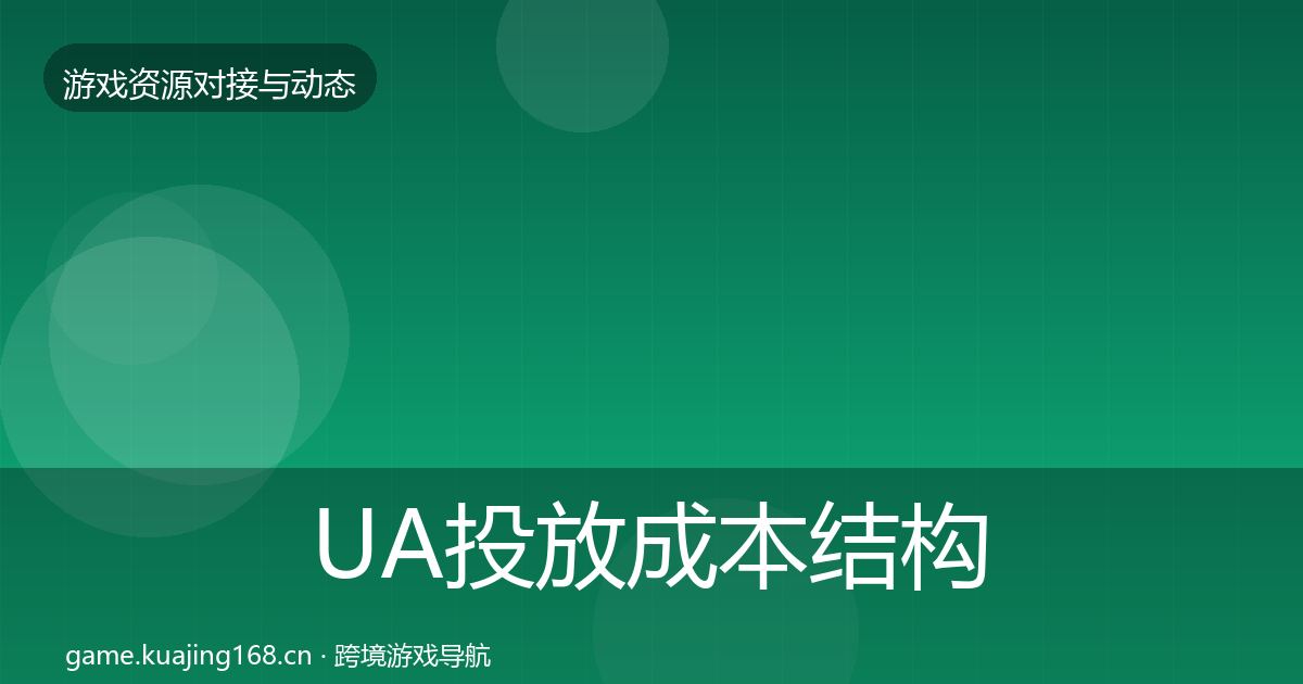 UA投放成本结构分析入门到进阶·第949篇