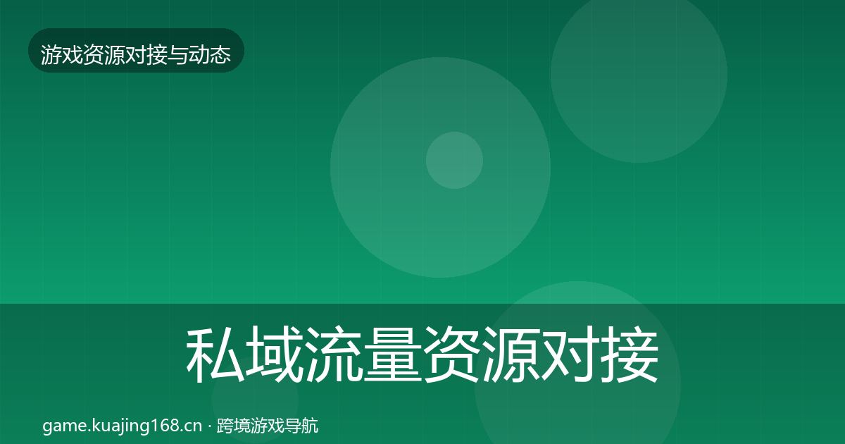 私域流量资源对接指南要点梳理·第965篇
