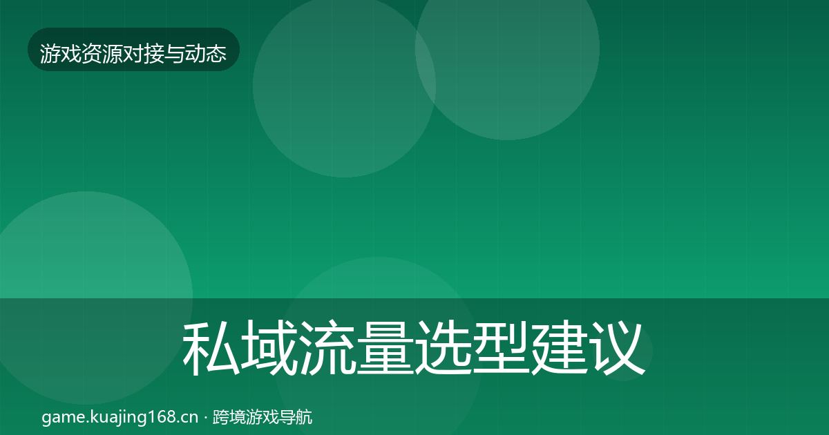 私域流量选型建议要点梳理·第980篇