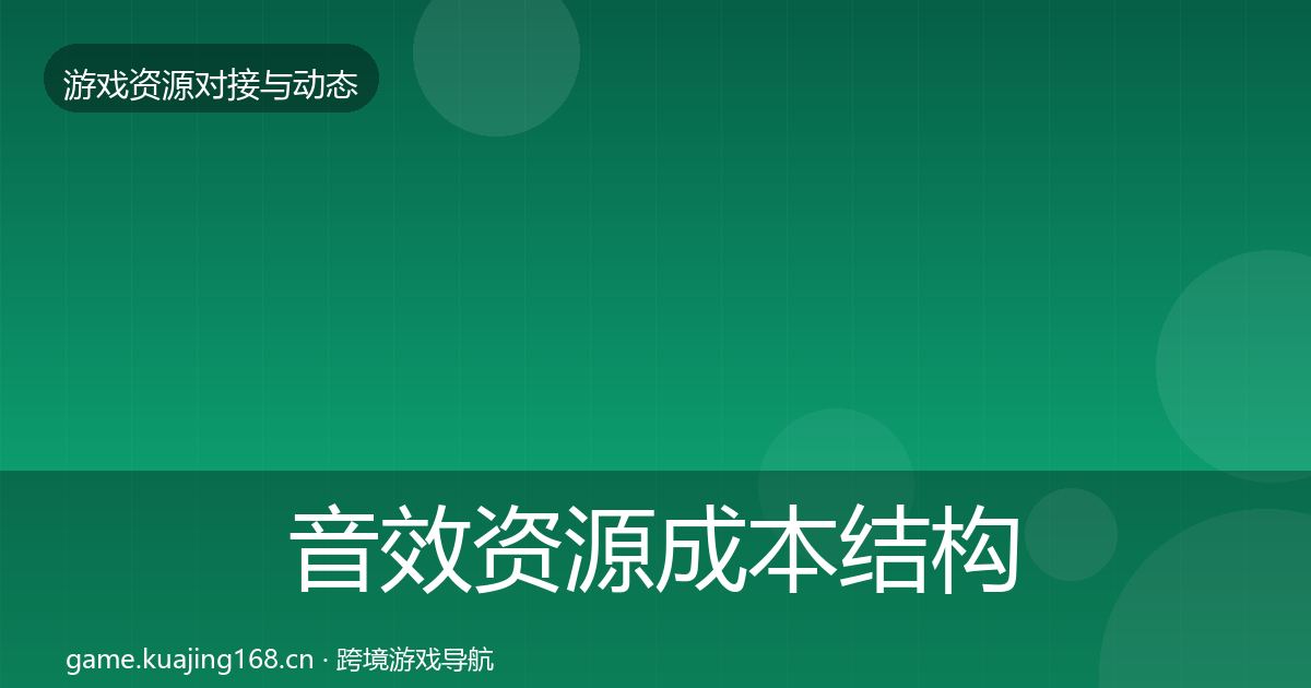 音效资源成本结构分析要点梳理·第987篇