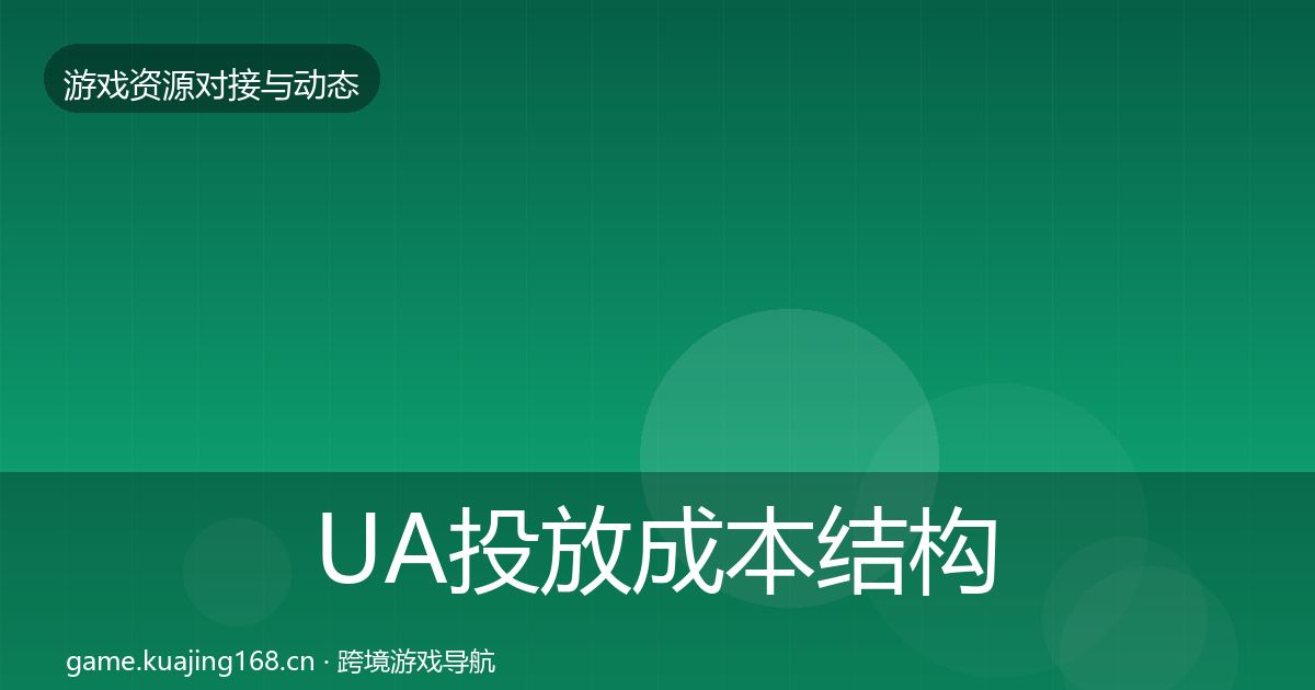 UA投放成本结构分析入门到进阶·第989篇