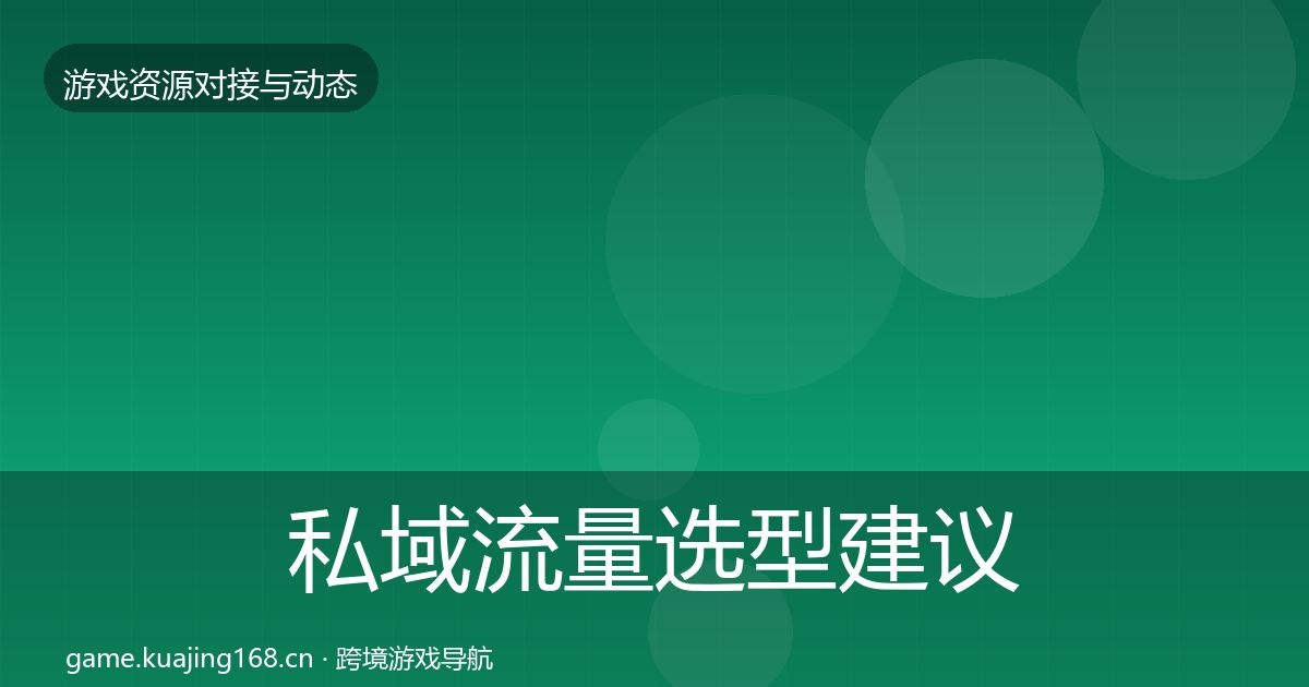 私域流量选型建议要点梳理·第1020篇