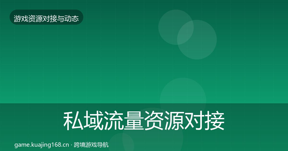 私域流量资源对接指南要点梳理·第1045篇