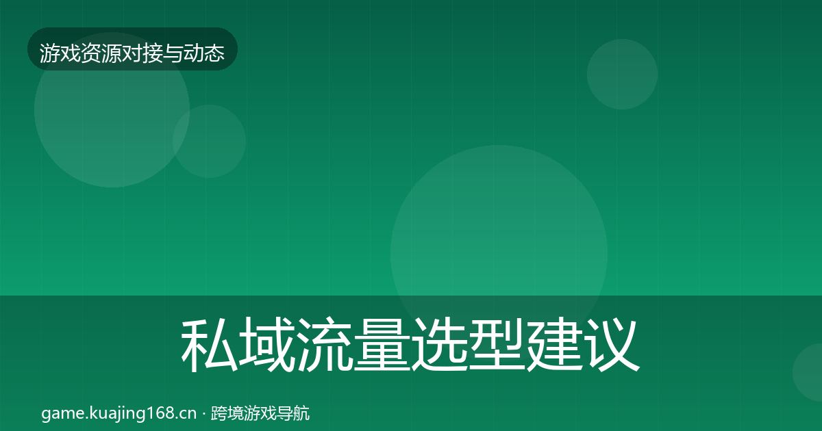 私域流量选型建议要点梳理·第1060篇