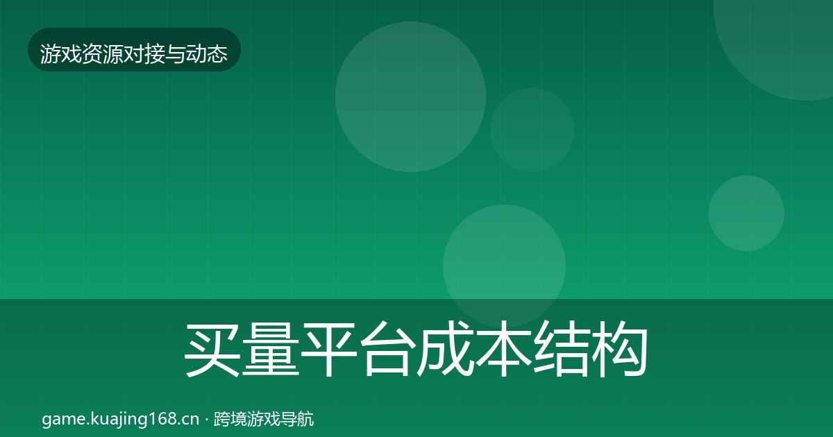 买量平台成本结构分析要点梳理·第1066篇