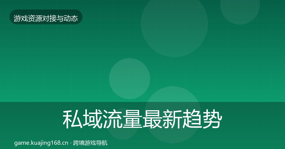 私域流量最新趋势要点梳理·第1080篇