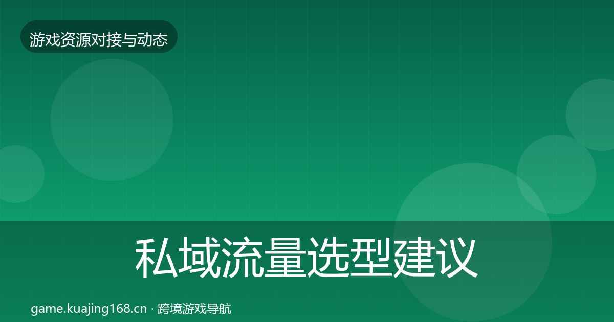 私域流量选型建议要点梳理·第1100篇