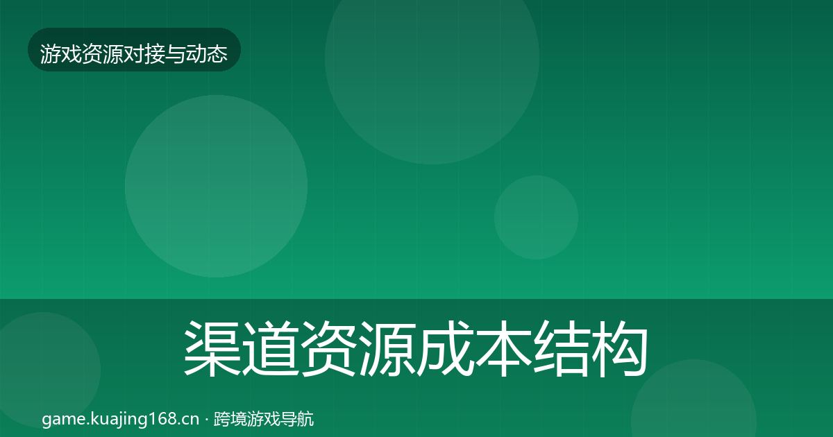 渠道资源成本结构分析实践指南·第1106篇
