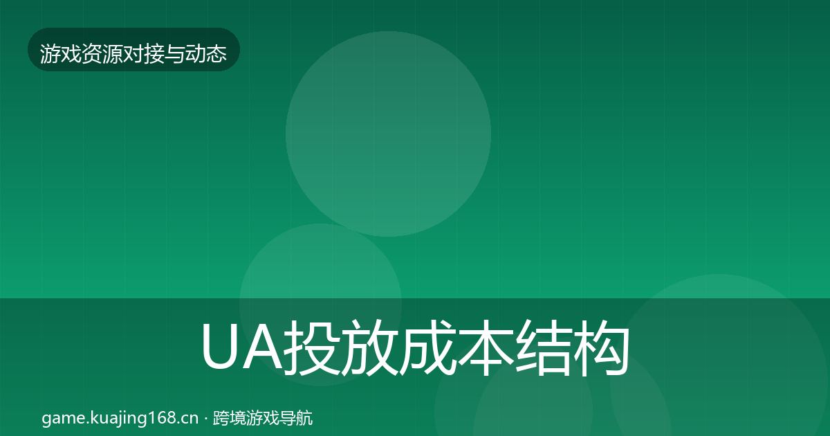UA投放成本结构分析入门到进阶·第1109篇