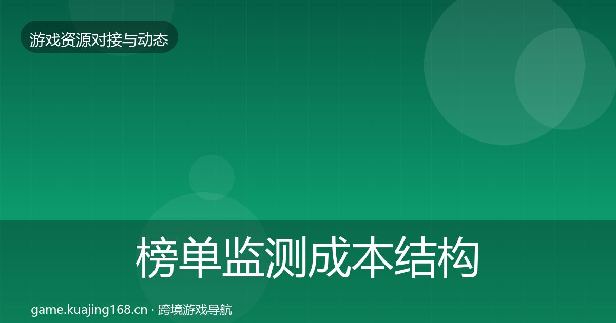 榜单监测成本结构分析实践指南·第1110篇
