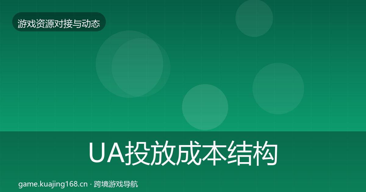 UA投放成本结构分析入门到进阶·第1149篇