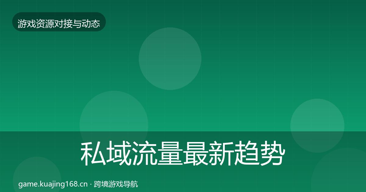 私域流量最新趋势要点梳理·第1160篇