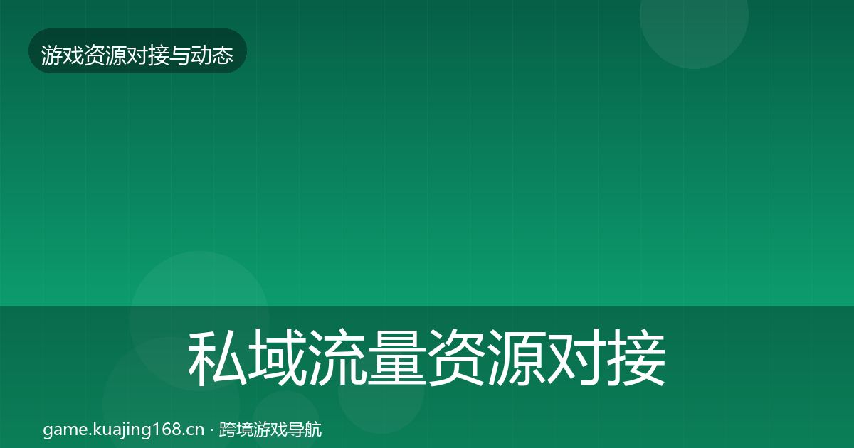 私域流量资源对接指南要点梳理·第1165篇