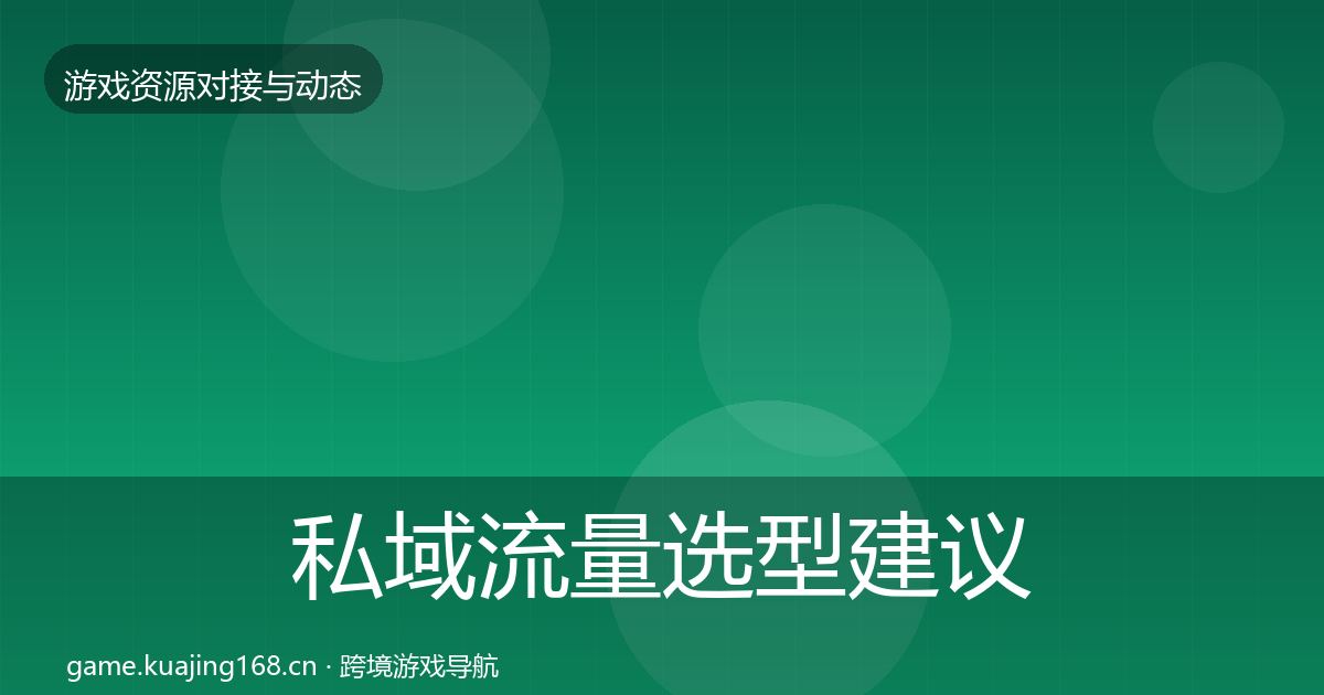 私域流量选型建议要点梳理·第1180篇