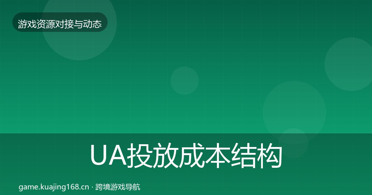 UA投放成本结构分析入门到进阶·第1189篇