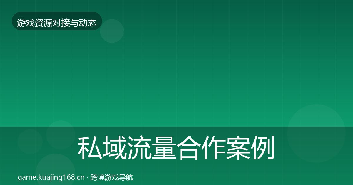 私域流量合作案例要点梳理·第1195篇