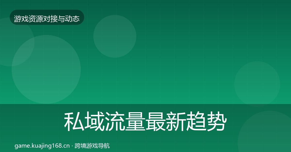 私域流量最新趋势要点梳理·第1200篇
