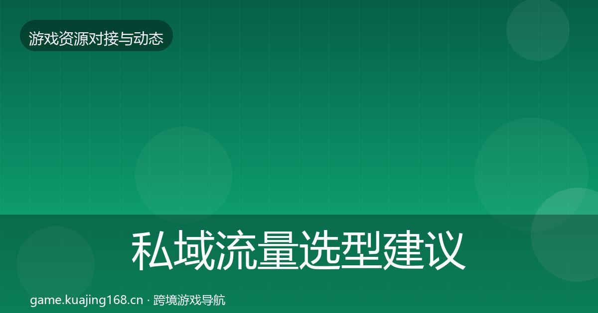 私域流量选型建议要点梳理·第1220篇