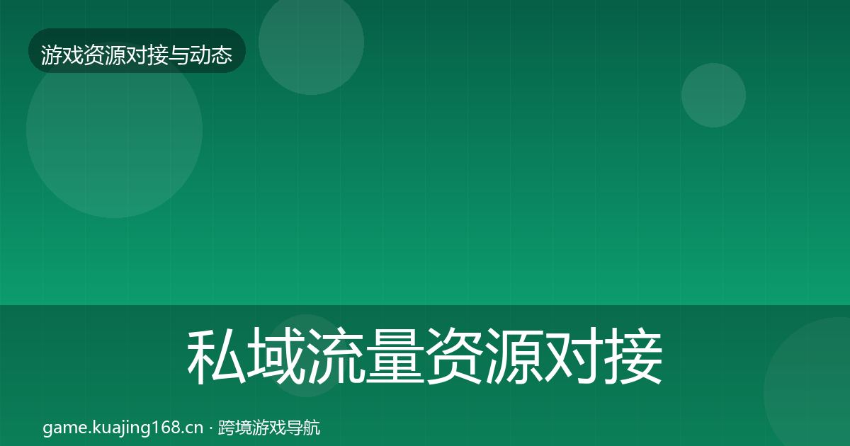 私域流量资源对接指南要点梳理·第1245篇