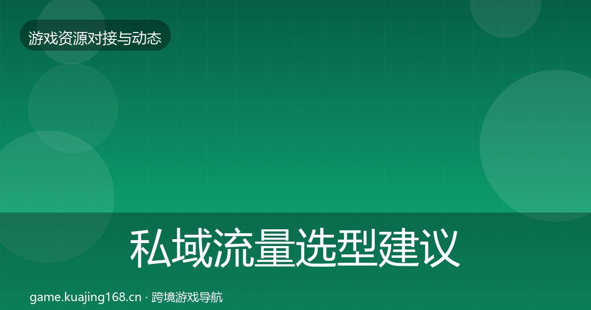 私域流量选型建议要点梳理·第1260篇