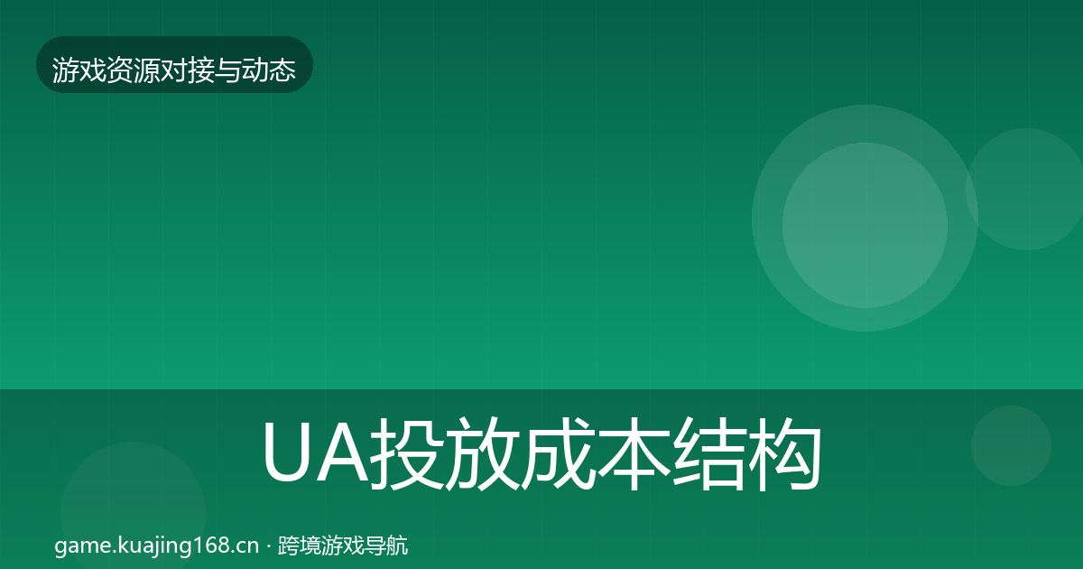 UA投放成本结构分析入门到进阶·第1269篇