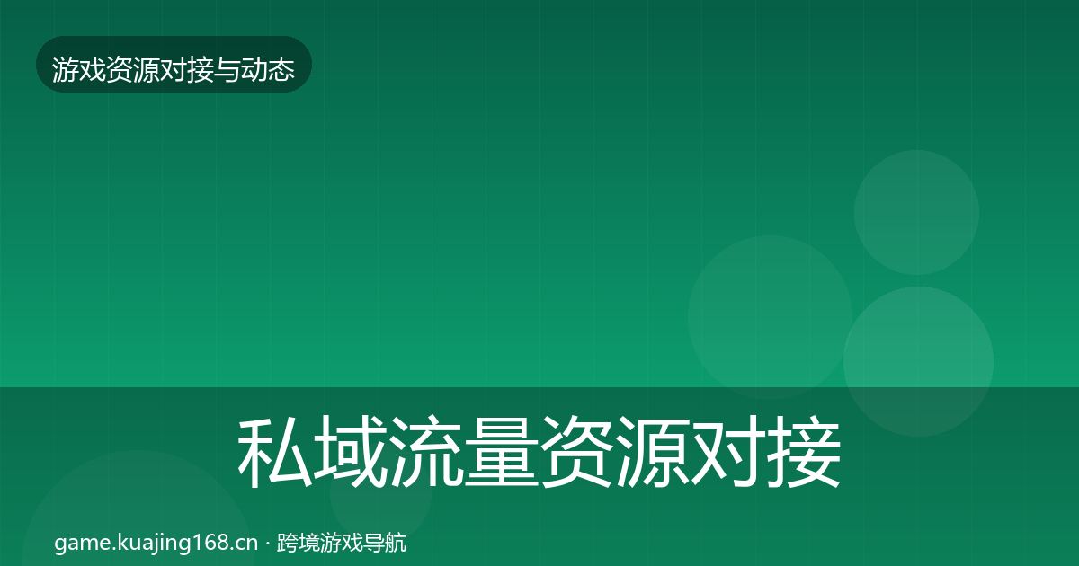私域流量资源对接指南要点梳理·第1285篇