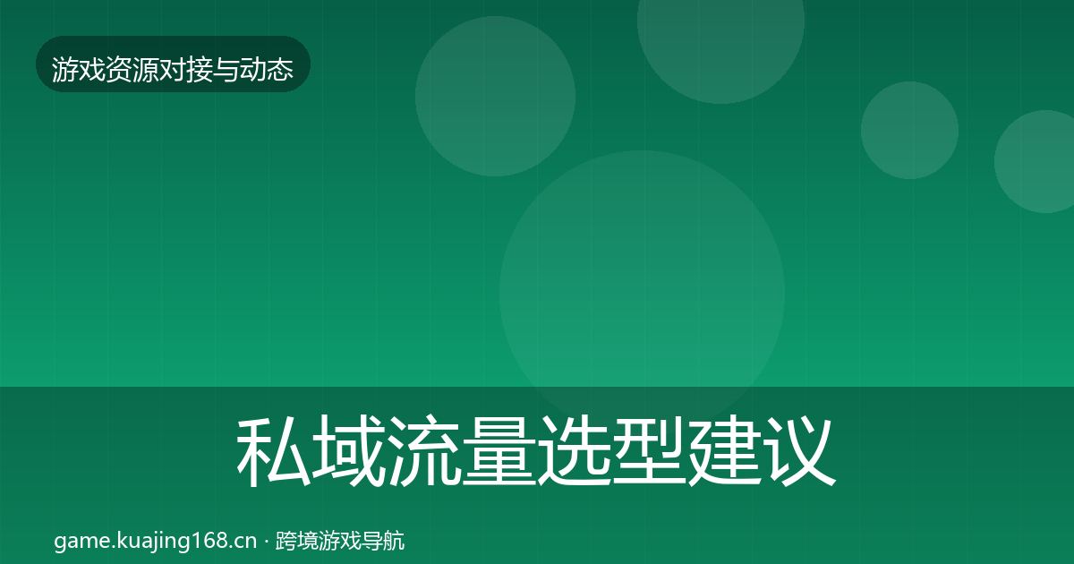 私域流量选型建议要点梳理·第1340篇